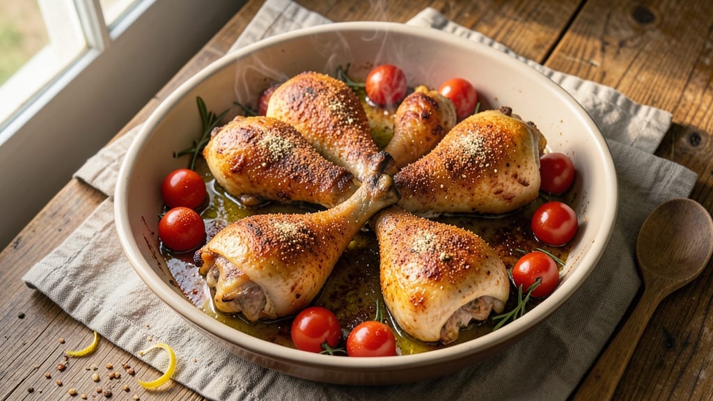 Baked Whole Chicken Legs Recipe: Crispy Skin, Juicy Meat in One Pan