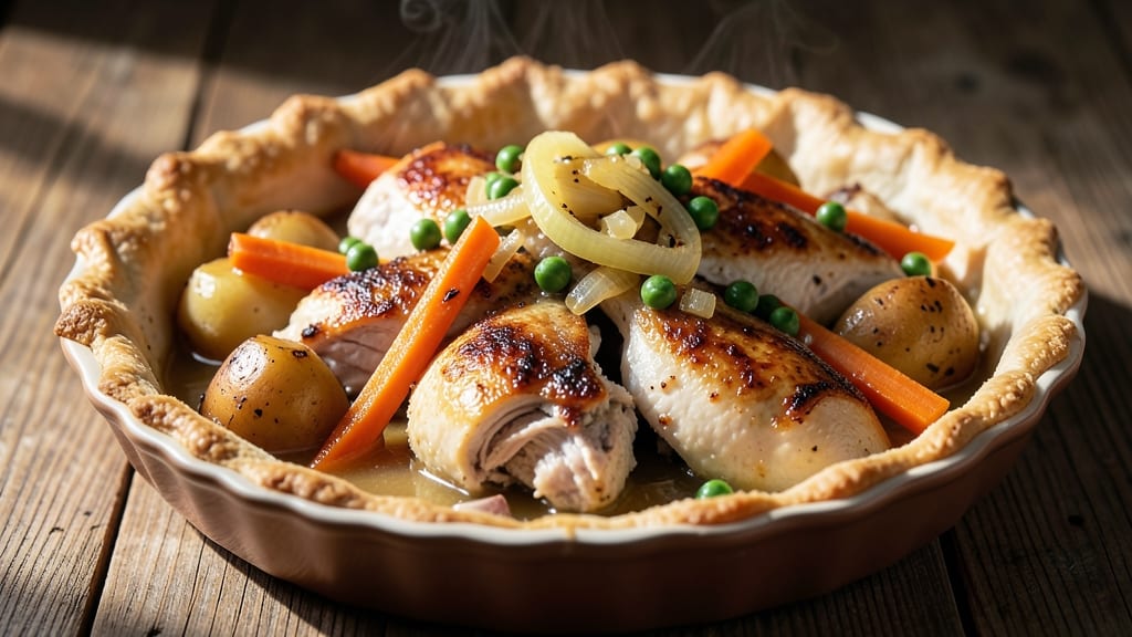 Baked in Vermont Chicken Pot Pie Recipe: Flaky Crust, Creamy Filling Harmony