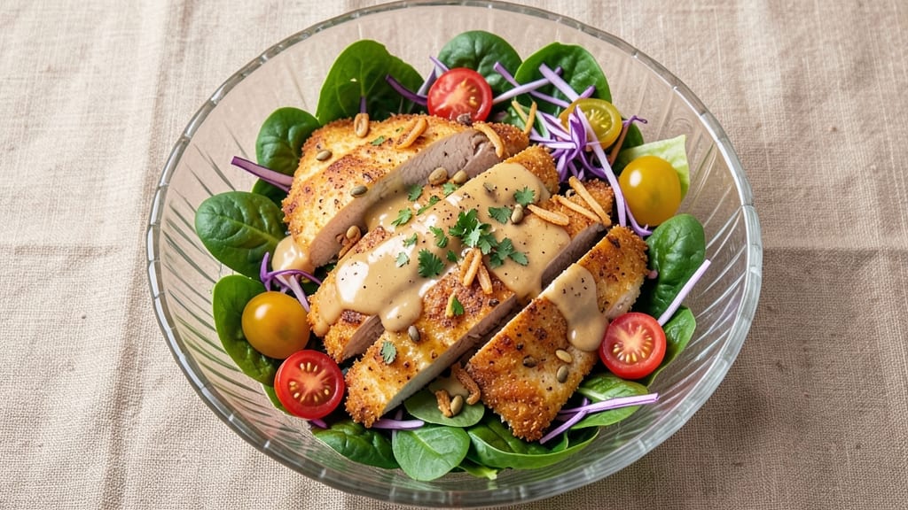 Barbeque Ranch Chicken Salad Cheesecake Factory Recipe: Triple-Crusted Crunch With Cool Creamy Layers
