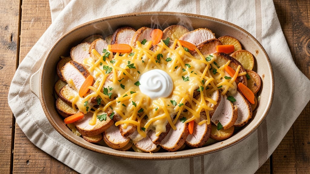 Baked Potato and Chicken Casserole Recipe: Fluffy Layers and Golden Crust Magic