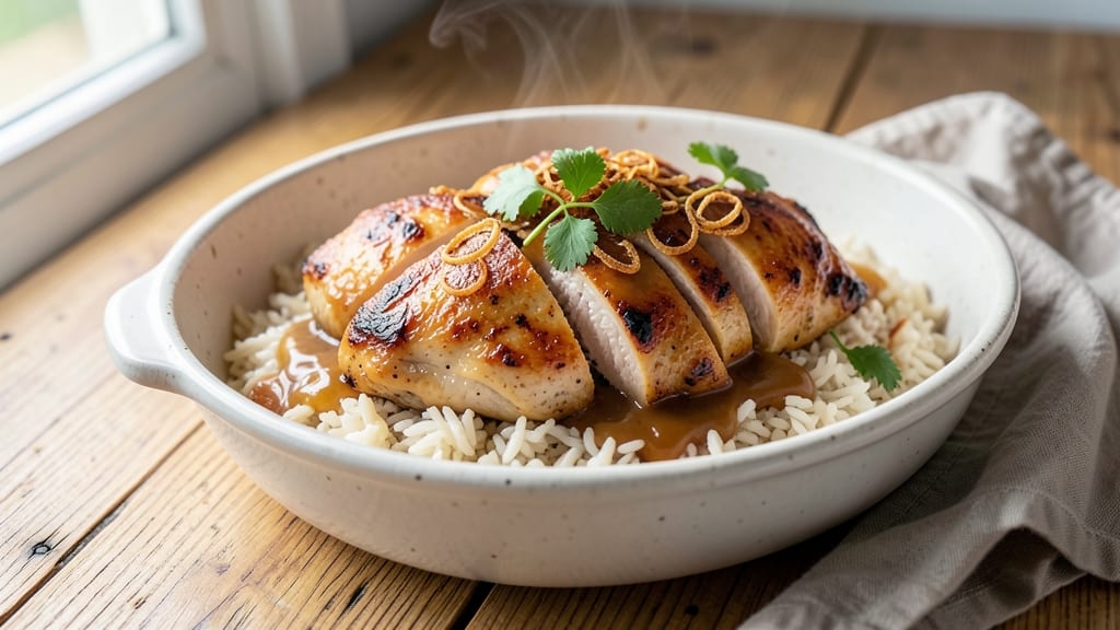 Baked Chicken, Rice, and Gravy Recipe: One-Pot Comfort with Juicy Chicken and Rich Sauce