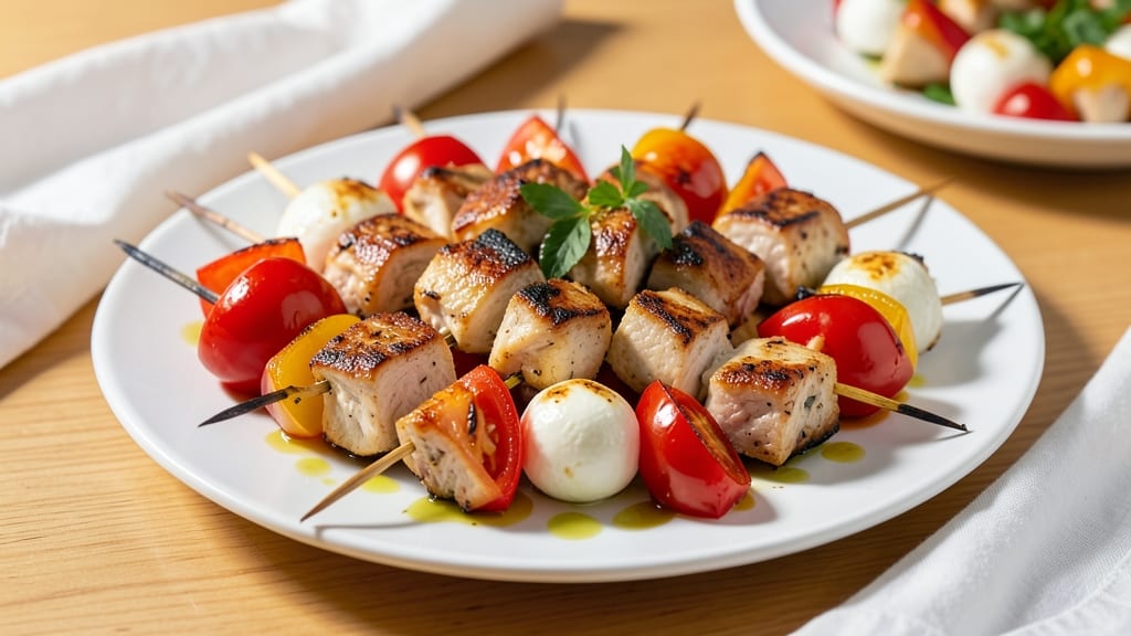 Baked Chicken Spiedini Recipe: Skewered Perfection With Melty Cheese Rivers
