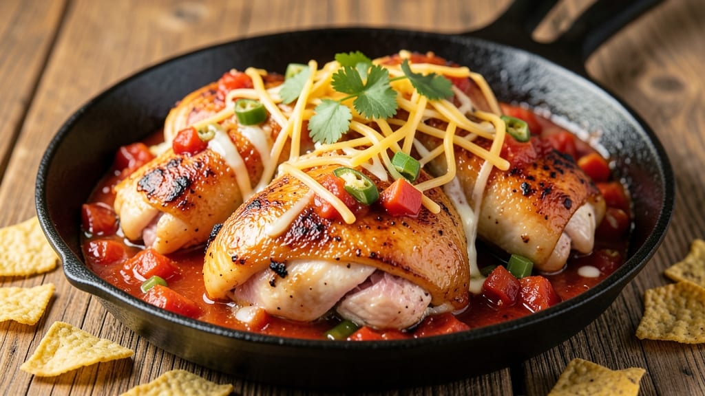 Baked Chicken Rotel Recipe: Spicy Tomato Cheese Crunch in One Dish