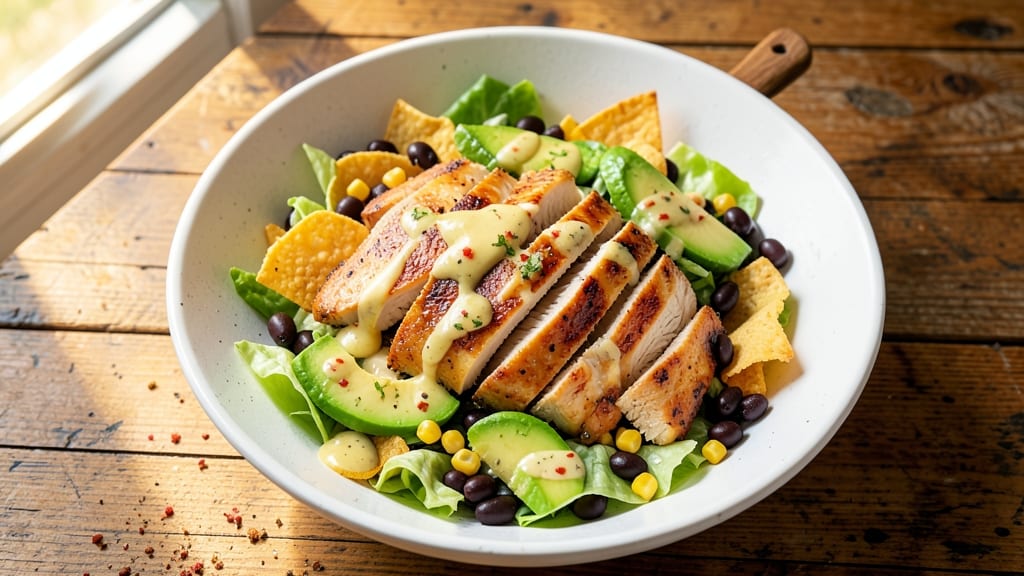 Applebee's Southwest Chicken Salad Recipe: Crunchy Tortilla Bites and Creamy Avocado Dressing