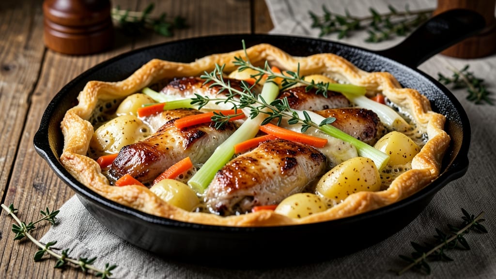 America's Test Kitchen Cast Iron Chicken Pot Pie Recipe: Crispy Crust, Flaky Layers, and Juicy Filling