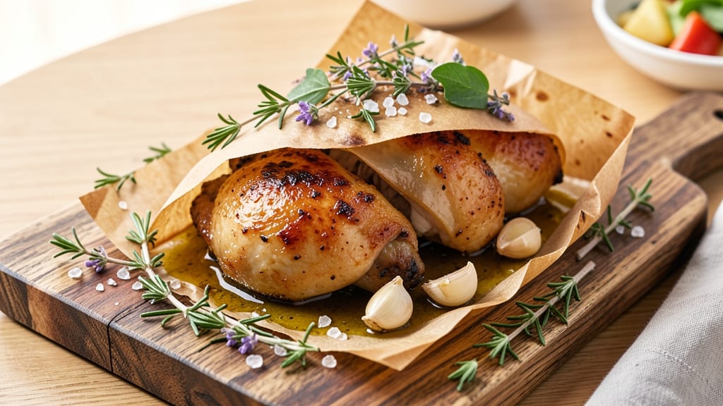 Baked Paper-Wrapped Chicken Recipe: Juicy Centers With Crispy Herb-Infused Edges