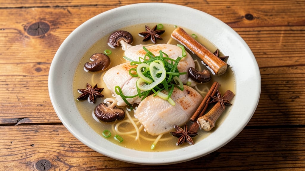 Authentic Chinese Chicken Soup Recipe: Fragrant Ginger-Shiitake Broth With Silky Rice Noodles