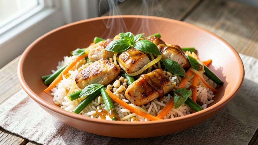 Basil Chicken Fried Rice Recipe: Fresh Herb-Packed One-Pan Meal