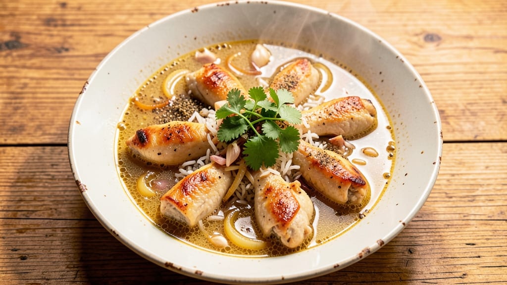 Bangladeshi Chicken Soup Recipe: Turmeric-Infused Comfort With Tender Shimi Rice