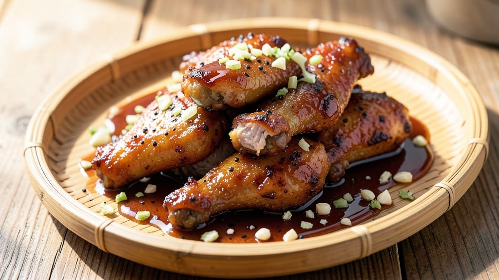 Asian Baked Chicken Wings Recipe: Five-Spice Glaze and Crispy Crunch