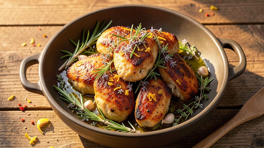 Baked Chicken Chunks Recipe: Crispy Herb-Crusted Bites with Juicy Centers