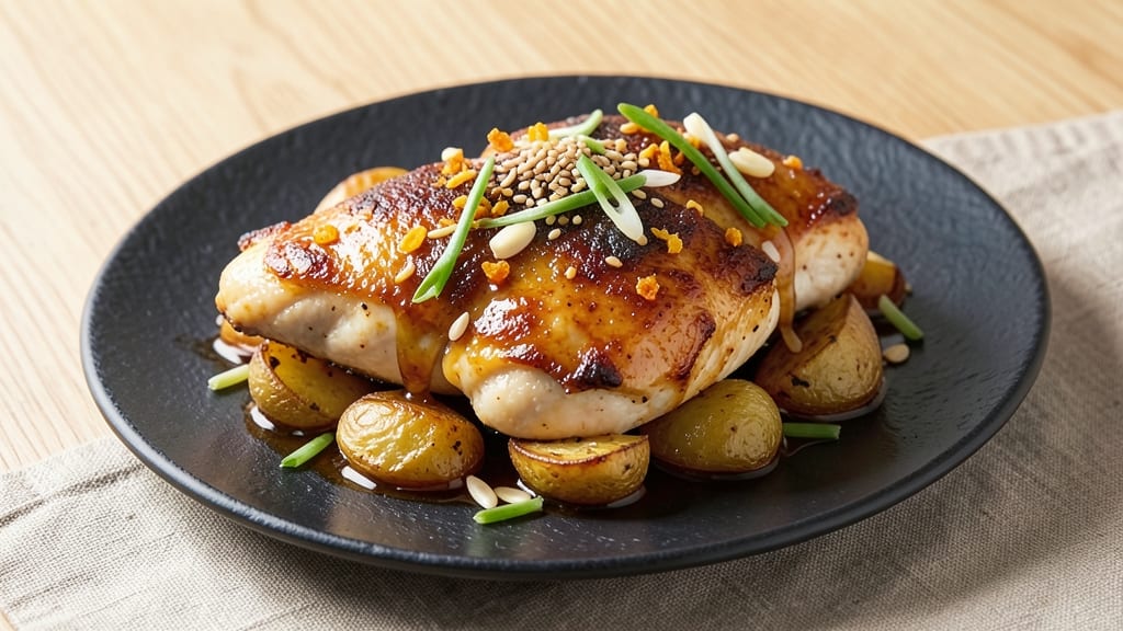 Baked Ginger Chicken Recipe: Spiced Crust and Juicy Centers in One Pan