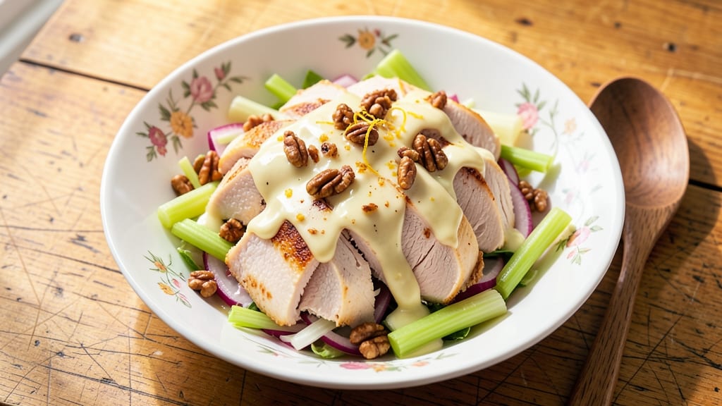Ashley Mac's Chicken Salad Recipe: Creamy Greek Yogurt Base with Crunchy Pecans