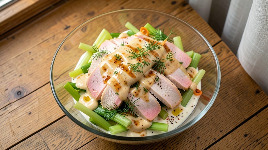 Barefoot Contessa Mustard Chicken Salad Recipe: Crunchy Celery and Tangy Dill Magic