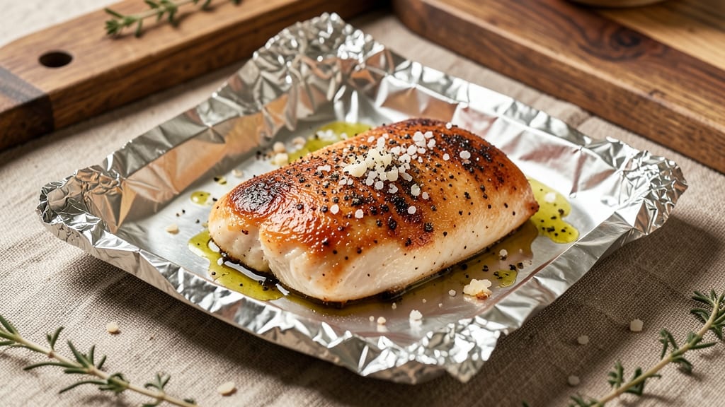 Baked Chicken Breast in Foil Recipe: Juicy Core With Crispy Edges in 25 Minutes