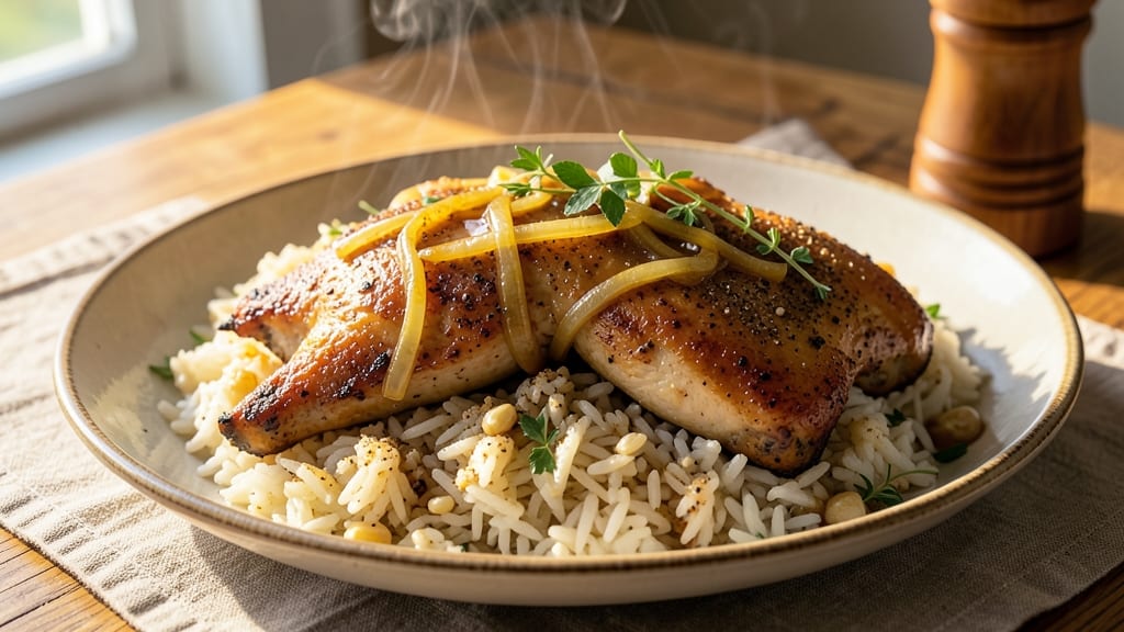 Amazing Forgotten Chicken With Rice Recipe: Crispy-Skinned, Spice-Kissed One-Pot Magic