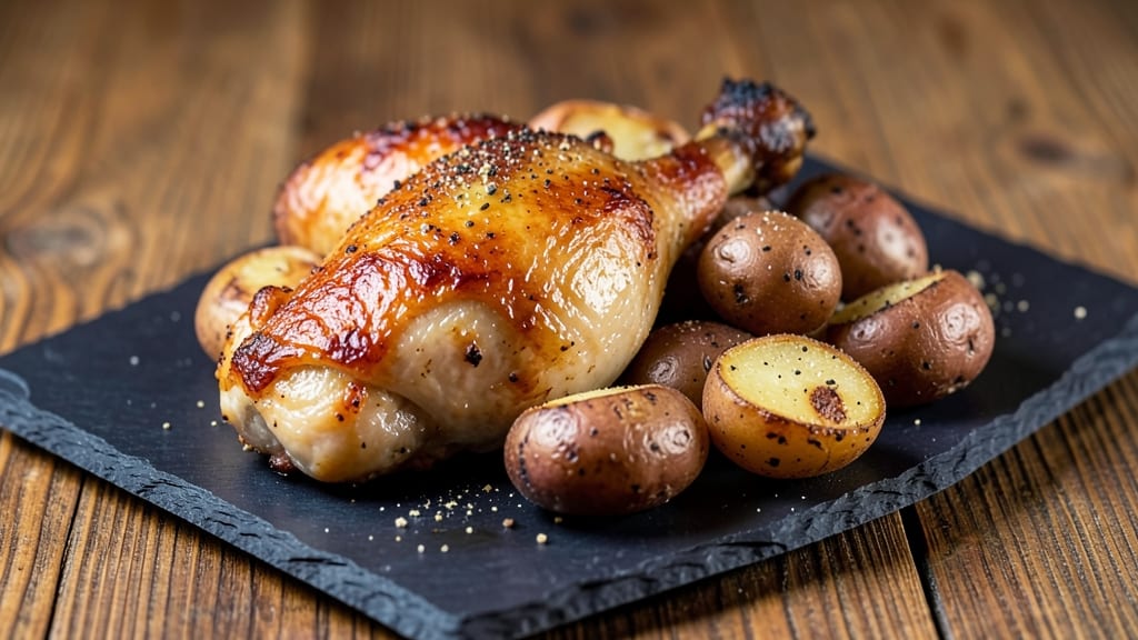 Air Fryer Chicken Thighs and Potatoes Recipe: Crispy-Skinned Duo in 30 Minutes
