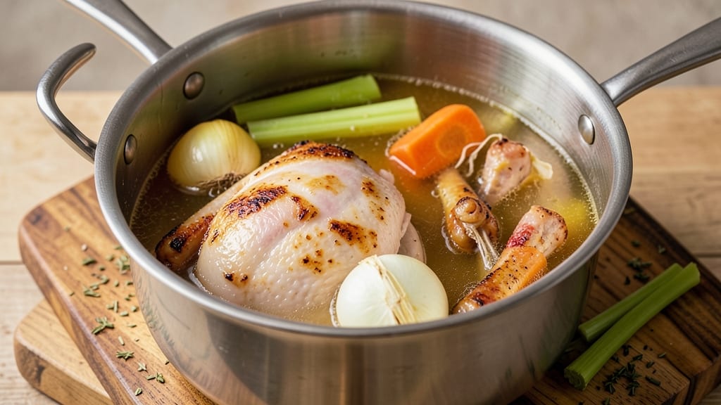 Alton Brown's Chicken Stock Recipe: Deep Flavor Without the Bitterness