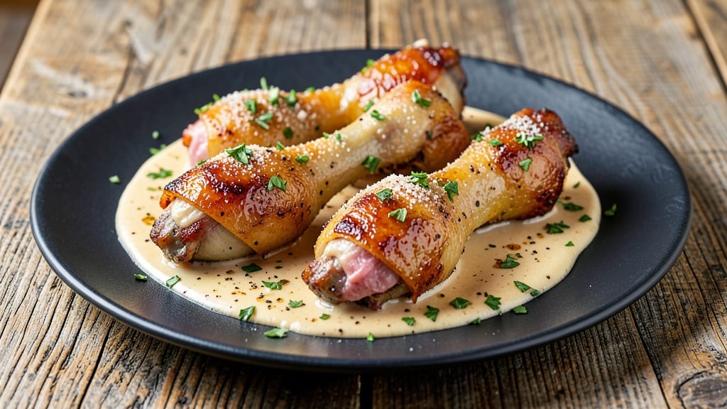 Baked Chicken Legs With Cream Of Chicken Recipe: Crispy Skin and Creamy Sauce Harmony