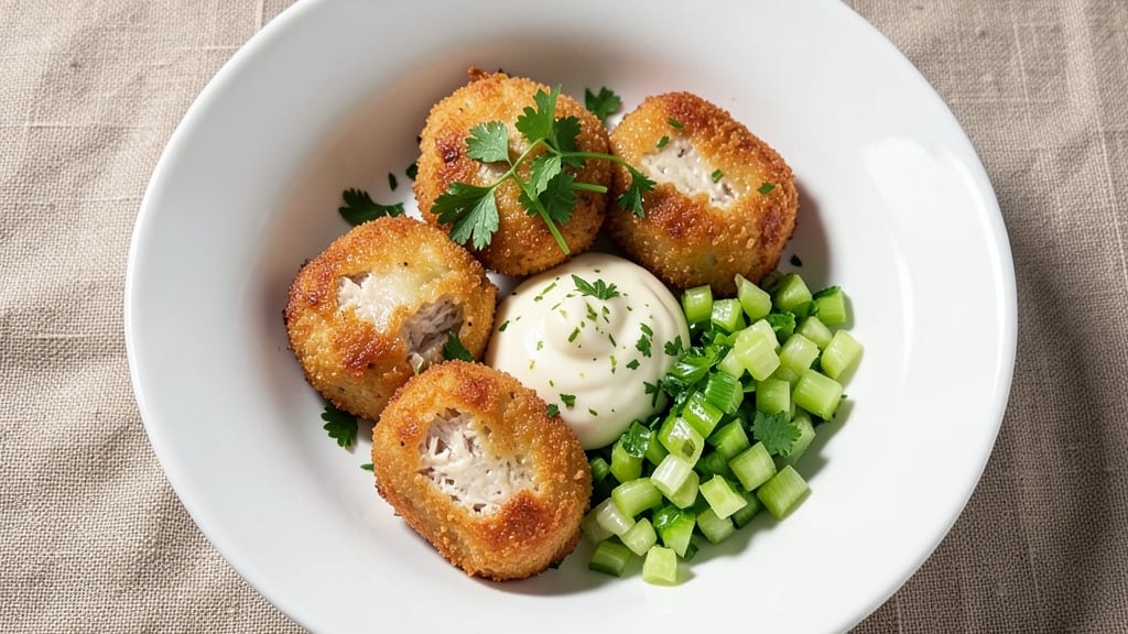 Betty Crocker Chicken Croquettes Recipe: Crispy Celery Crown Over Creamy Herb Filling