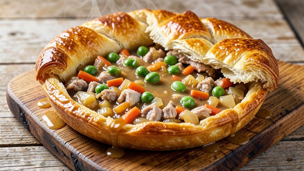 Australian Chicken Meat Pie Recipe: Flaky Pastry Wrapped in Savory Gravy