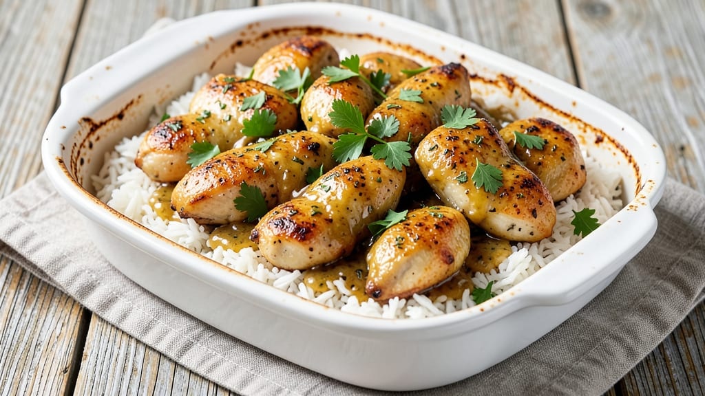 Campbell's Supper Bakes Herb Chicken with Rice Copycat Recipe: One-Pan Creamy Herb Magic
