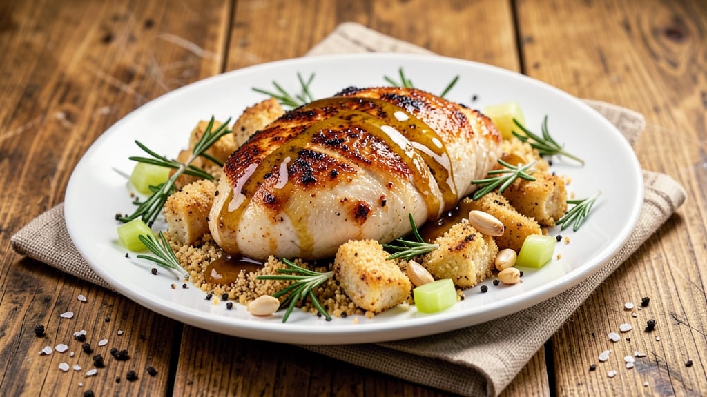Carrabba's Chicken Recipe: Crispy Celery Crown Over Creamy Vanilla Bliss