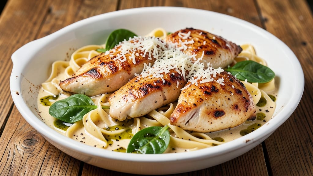 Baked Creamy Chicken Alfredo Recipe: One-Pan Creamy Pasta Fusion
