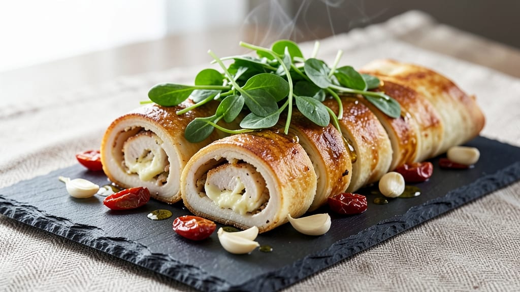 Chicken Pinwheels Recipe: Flaky Wraps Stuffed With Creamy Spinach and Sun-Dried Tomatoes