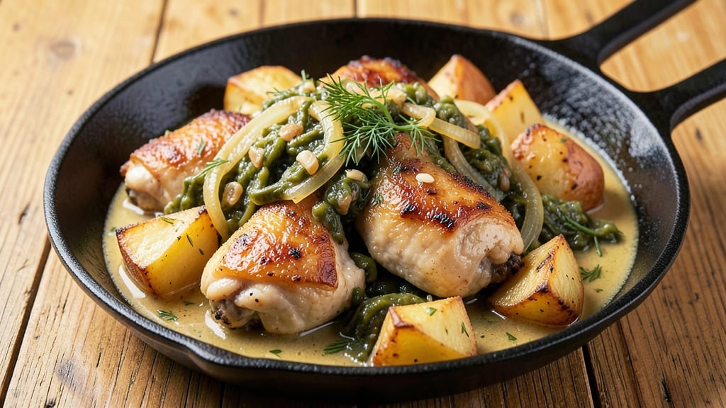 Chicken, Sauerkraut, and Potatoes Recipe: One-Pan German-Style Comfort