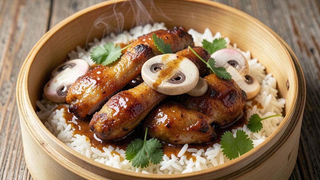 Copycat Panda Express Mushroom Chicken Recipe: Crispy Celery Crown Over Savory Sauce