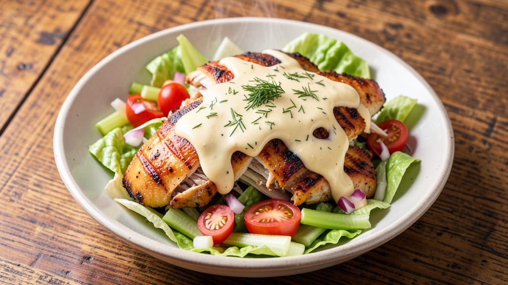 Copycat Sam's Club Rotisserie Chicken Salad Recipe: Shredded Tender Chicken With Creamy Ranch Magic