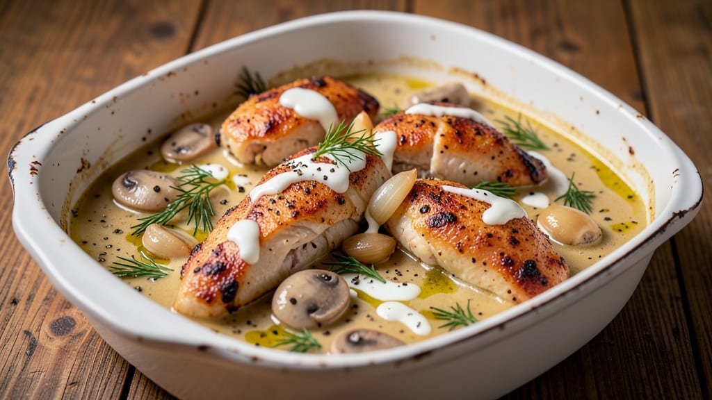 Baked Chicken Stroganoff Recipe: Creamy Mushroom Sauce Without the Skillet