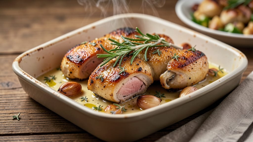 Baked Garlic Chicken Thighs Recipe: Buttery, Golden Skin With Fragrant Roasted Garlic