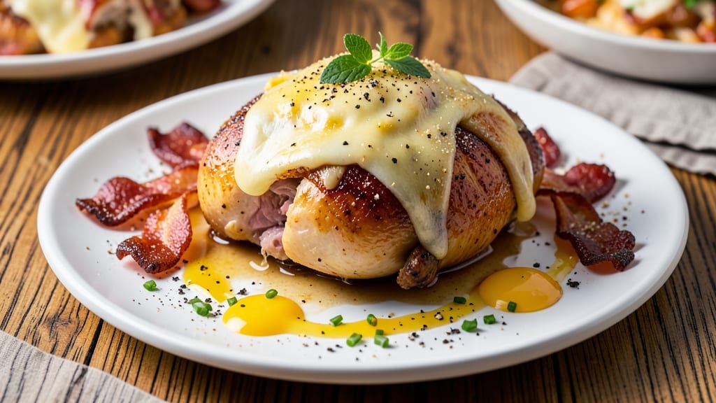 Baked Chicken With Bacon and Cheese Recipe: Crispy Triple-Layered Bites in 40 Minutes