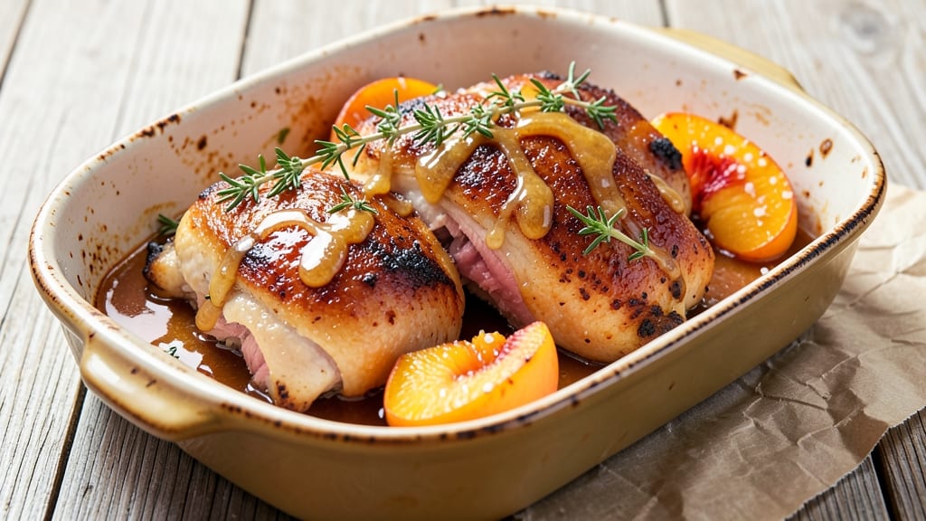 Baked Chicken With Canned Peaches Recipe: Sweet-Tart Glaze That Caramelizes to Perfection