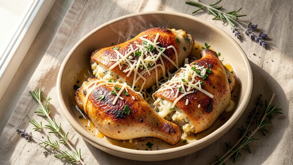 Baked Stuffed Chicken Thighs Recipe: Herb-Stuffed Crispy Skin and Juicy Centers