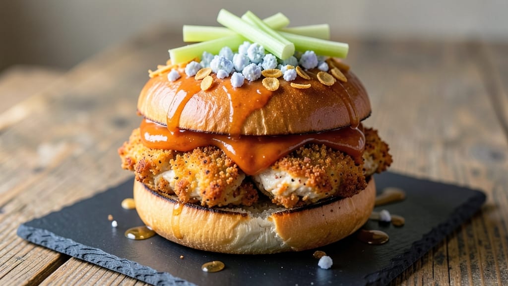 Baked Buffalo Chicken Sandwich Recipe: Triple-Crusted Crunch With Melty Cheese Rivers