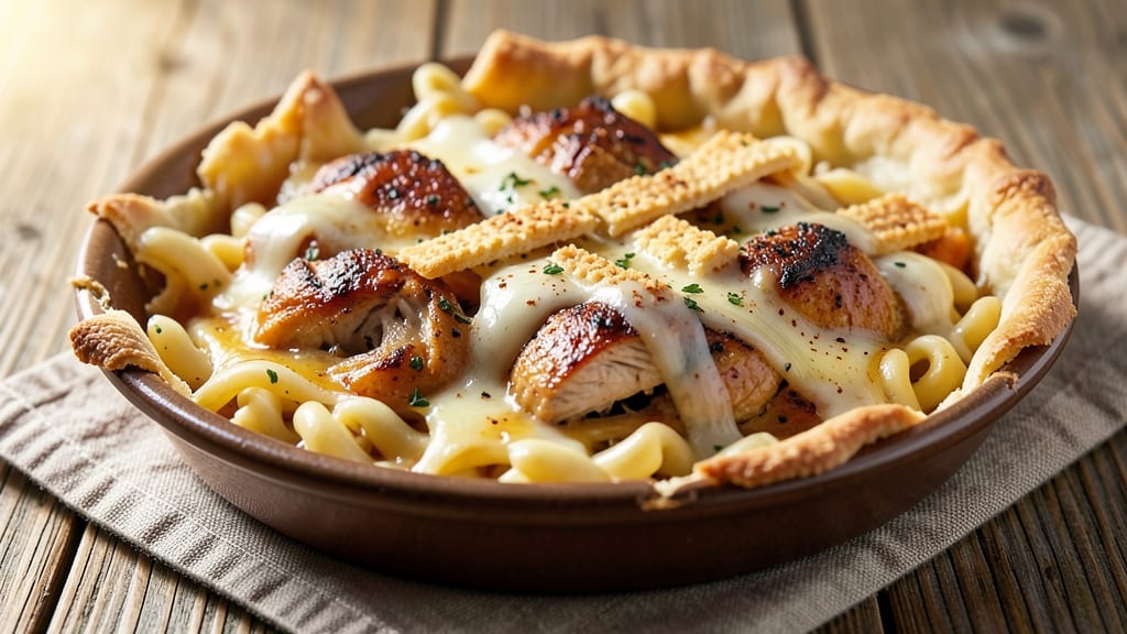 American Café Smoked Chicken Pasta Pie Recipe: Smoky, Crispy-Top Comfort in One Dish