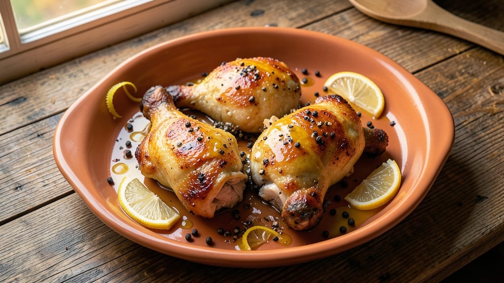Baked Lemon Pepper Chicken Legs Recipe: Zesty Crispy Skin, Juicy Inside