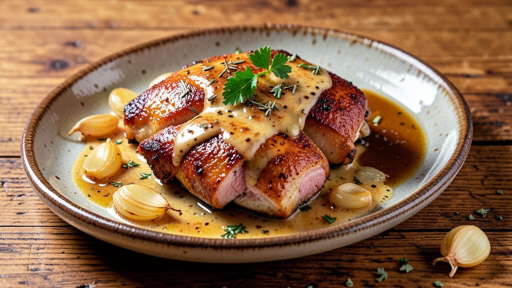 German Chicken Recipe: Beer-Braised Crispy Skin and Juicy Meat