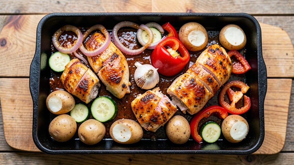 Jamie Oliver's Harissa Chicken Tray Bake Recipe: One-Pan Spice-Smoked Perfection