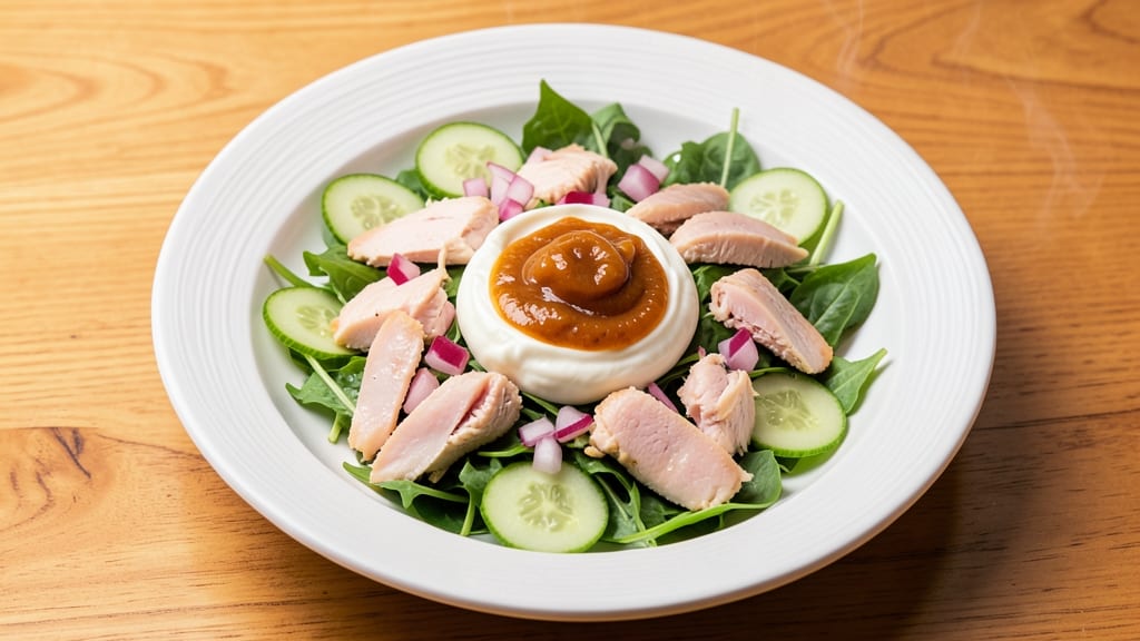 Major Grey's Chutney Chicken Salad Recipe: Creamy Yogurt Dressing with Crunchy Topping