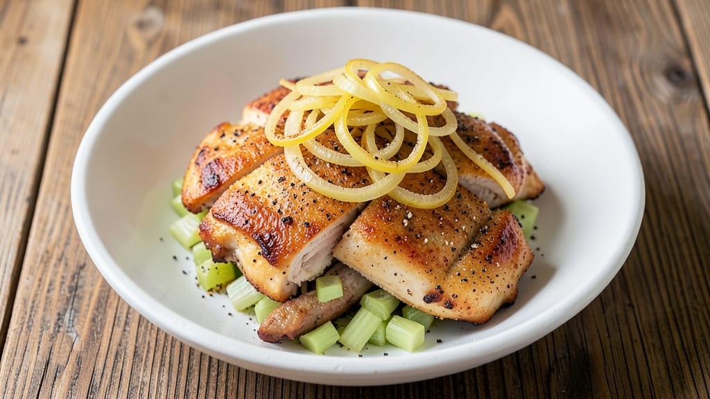 Onion Crunch Chicken Hellofresh Recipe: Crispy Celery Crown Over Juicy Bites